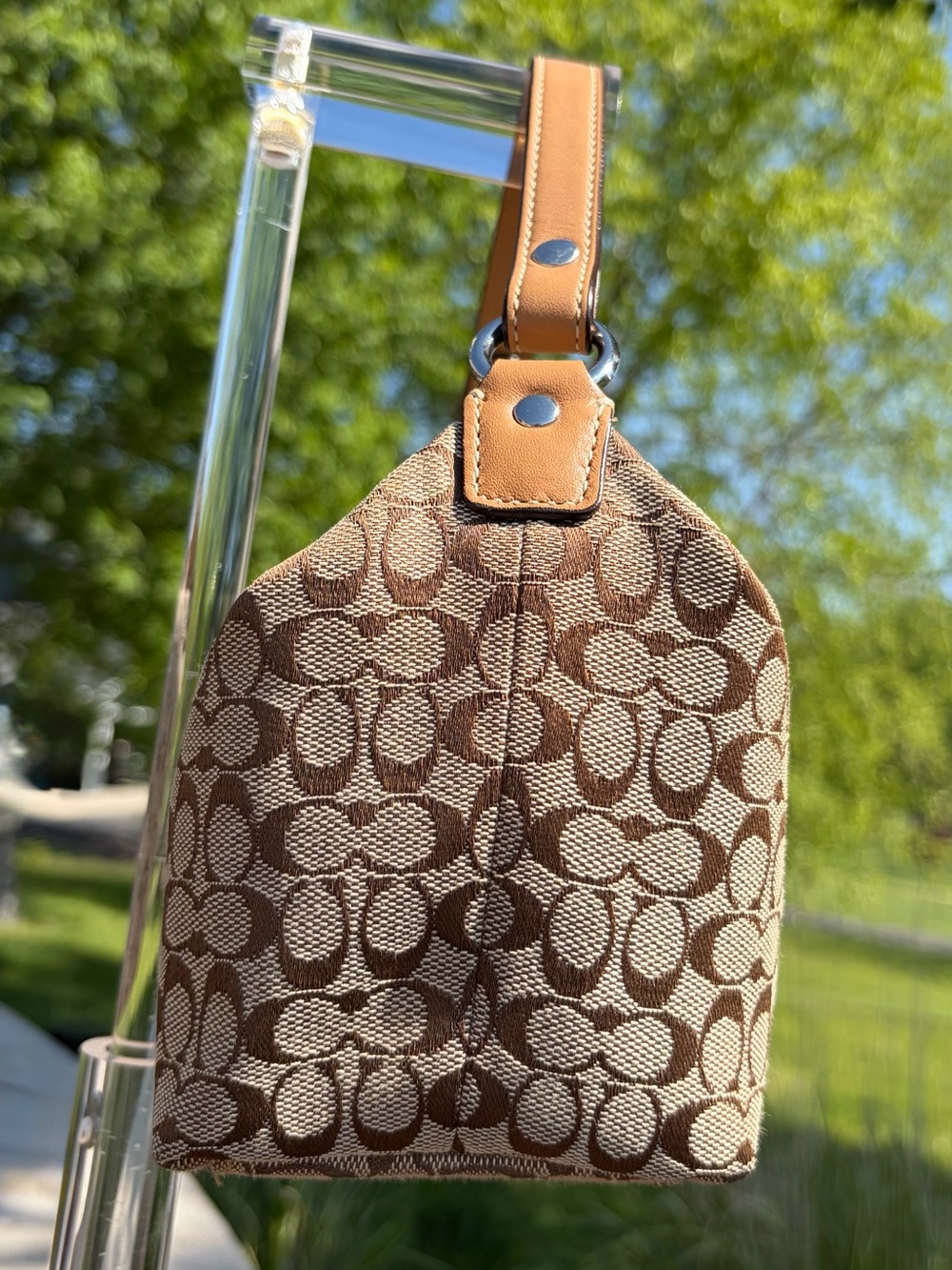 Vintage COACH Signature Mini C Brown Demi Purse Like New - Picture 10 of 17